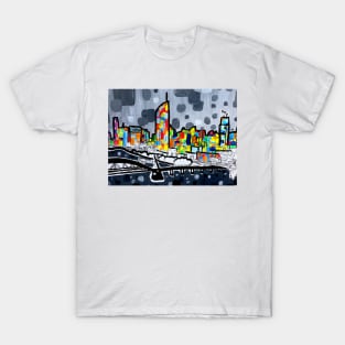 Beautiful Bright Brisbane City - Cityscape Art T-Shirt